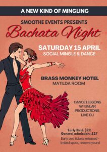 Bachata Night & Lessons w/ Bailar Productions Mingling in Perth